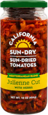 Sun-dried Julienne Tomatoes In Oil With Herbs - 16 Oz - Image 1