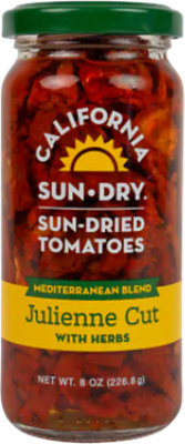 California Sun Dry Sun-Dried Julienne Tomatoes In Oil With Herbs Jar - 8 Oz - Image 1
