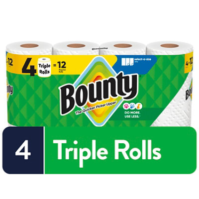 Bounty Select A Size White Paper Towel - 4 Roll - Image 1
