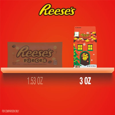 REESE'S PIECES Peanut Butter in a Crunchy Shell Christmas Candy Carton - 3 Oz - Image 5
