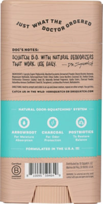 Dr. Squatch - Mens Natural Coconut Castaway Wide Stick Deodorant - 2.65OZ - Image 4