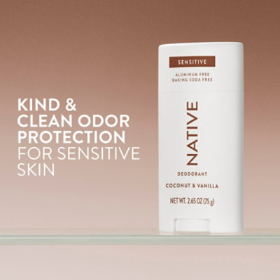 Native Sensitive Coconut & Vanilla Deodorant Stick - 2.65 Oz - Image 2