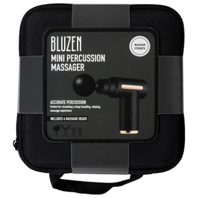 Bluzen Mini Percussion Massager In Travel Case Black Plus Gold - Each - Image 1