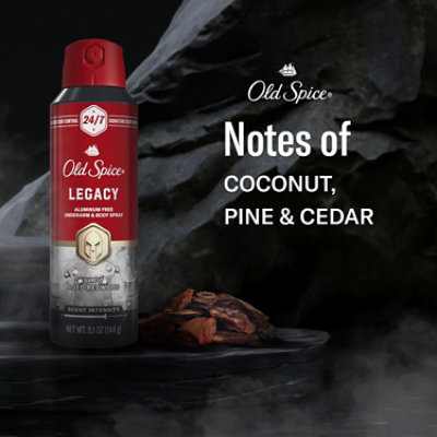 Old Spice Legacy Antiperspirant Deodorant Body Spray - 5.1 Oz - Image 3