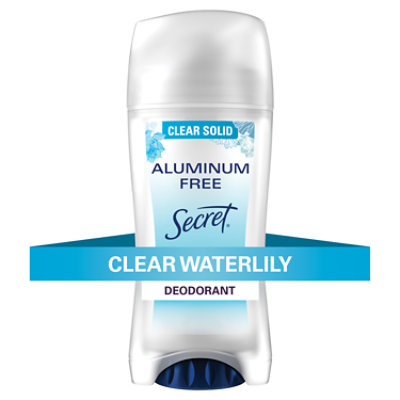 Secret Aluminum Free Clear Solid Clear Waterlily Deodorant - 2.4 Oz - Image 1
