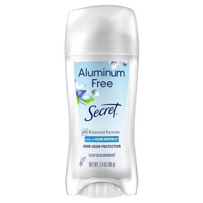Secret Aluminum Free Clear Solid Clear Waterlily Deodorant - 2.4 Oz - Image 2