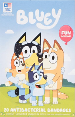 Bluey Anti-bacterial Bandages, Assorted 20 Ct - 20 CT - Image 3