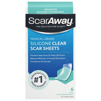 ScarAway Medical-Grade Clear Silicone Scar Sheets - 6 Count - Image 2