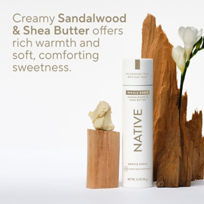 Native Sandalwood & Shea Butter Deodorant Body Spray - 3.5 Oz - Image 4