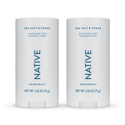 Native Sea Salt & Cedar Deodorant Twin Pack - 2-2.3 Oz - Image 1