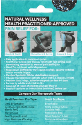 Heali PRO Magnesium & Menthol Kinesiology Tape Strips - 20 Count - Image 3