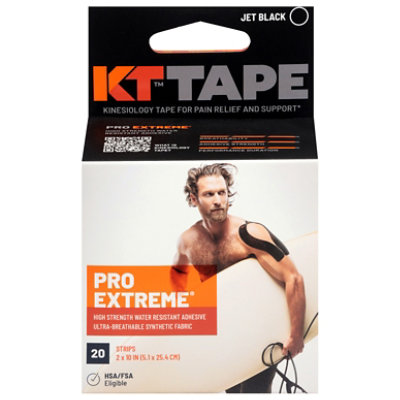 Kt Tape Pro Extreme Black 20 Strip - 20 CT - Image 1