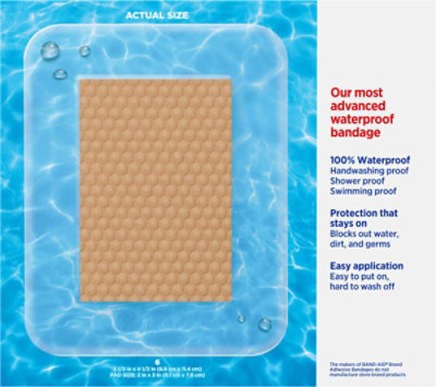 Band-aid Brand Clear Waterproof Adhesive Bandages, Jumbo, 6 Ct - 6 CT - Image 3