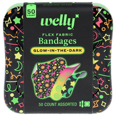 Welly Glow In The Dark Flex Fabric Bandages Pack - 50 Count - Image 2