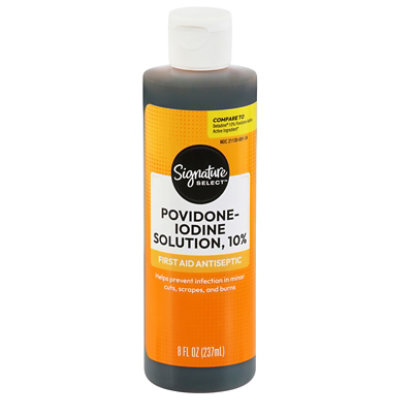 Signature Select First Aid Antiseptic Povidone Iodine Bottle - 8 Fl. Oz. - Image 2