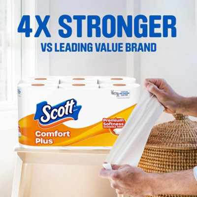 Scott ComfortPlus 1-Ply Toilet Paper Mega Rolls - 12 Count - Image 3