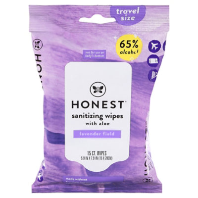 Honest Lavendar Sanitizing Wipers 15 Count - 15 CT - Image 3