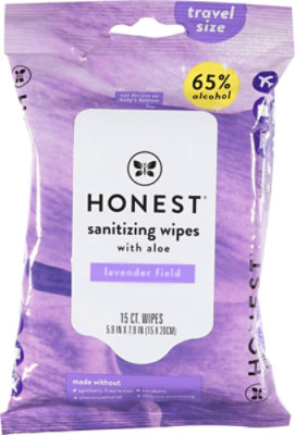 Honest Lavendar Sanitizing Wipers 15 Count - 15 CT - Image 2