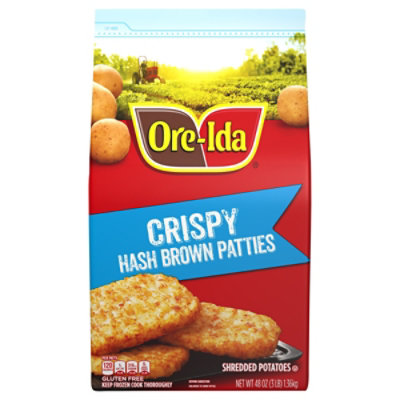 ORE-IDA Crispy Hash Brown Patties, Shredded Potatoes - 48 Oz - Image 2