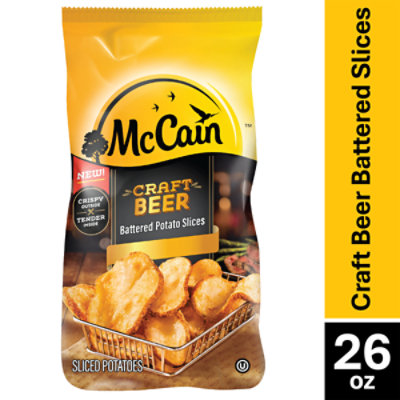 Mccain Craft Beer Battered Potato Slice - 26 OZ