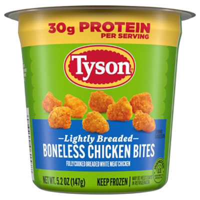 Tyson Lightly Breaded Boneless Chicken Bites Cup - 5.2 Oz - Image 1