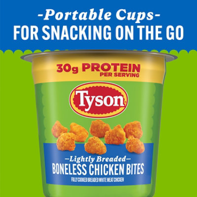 Tyson Lightly Breaded Boneless Chicken Bites Cup - 5.2 Oz - Image 2