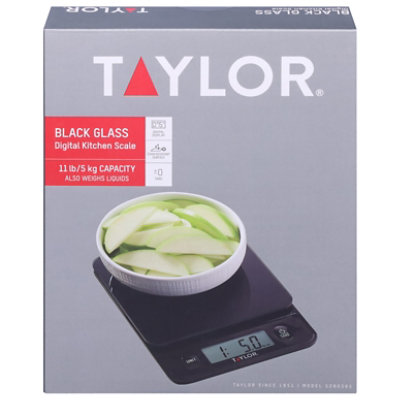 Taylor 11 Lb Black Glass Digital Kitchen - Each - Image 2