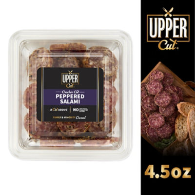 Upper Cut Peppered Salami Meat Cracker Cut - 4.5 OZ - Image 1