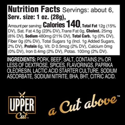 Upper Cut Pepperoni Meat Cubed - 6 OZ - Image 2
