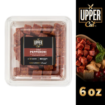 Upper Cut Pepperoni Meat Cubed - 6 OZ - Image 1
