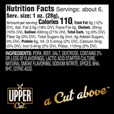 Upper Cut Hard Salami Meat Cubed - 6 OZ - Image 3