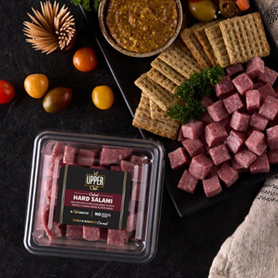 Upper Cut Hard Salami Meat Cubed - 6 OZ - Image 5