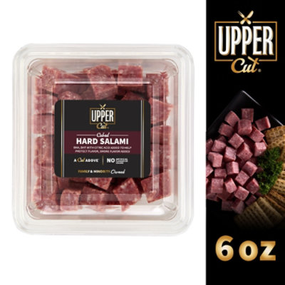 Upper Cut Cubed Hard Salami Meat - 6 Oz - Image 1