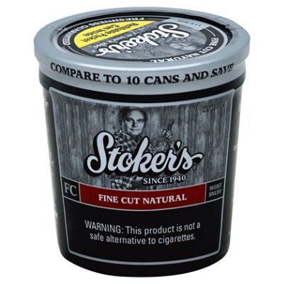 Stokers Finecut Natural Moist Snuff Tub - 12 Oz - Image 1