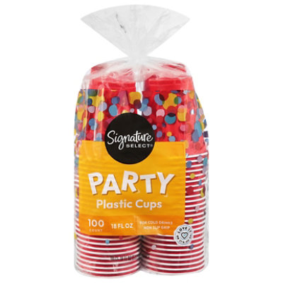 Signature Select Red Plastic Party Cup 100ct Pdq Shp - 100 CT - Image 1