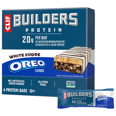 Clif Builders White Fudge Oreo 20g Protein Bar - 14.4 Oz - Image 1