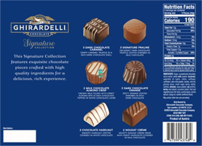 Ghirardelli Signature Collection Fine Assorted Chocolates Gift Box 6 Oz - 6 OZ - Image 5