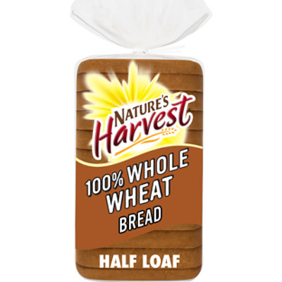 Nature's Harvest 100% Whole Wheat Bread Half Loaf - 12 Oz - Image 1