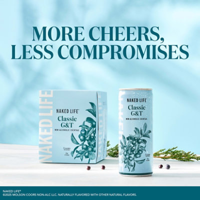 Naked Life Classic Gin & Tonic Spirits Non Alcoholic Cocktail Cans - 4-8.4 Fl. Oz. - 4-8.4FZ - Image 2