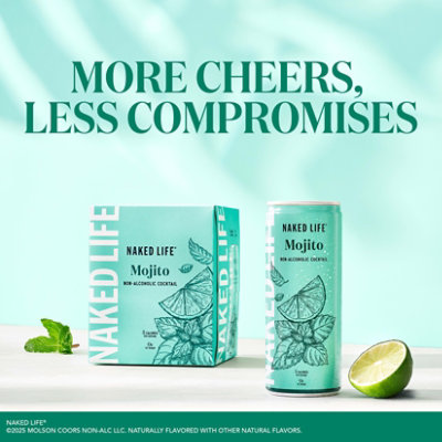 Naked Life Mojito Spirits Non Alcoholic Cocktail Cans - 4-8.4 Fl. Oz. - Image 2