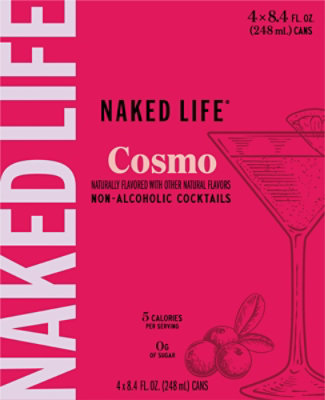Naked Life Cosmo Spirits Non Alcoholic Cocktail Cans - 4-8.4Fz - Image 5