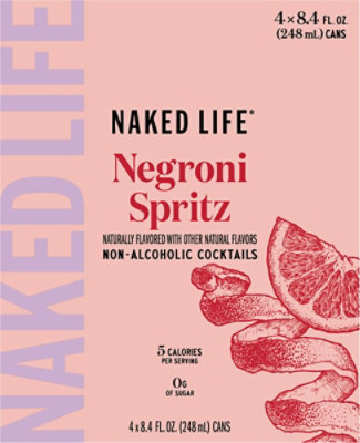 Naked Life Negroni Spritz Spirits Non Alcoholic Cocktail Cans 4-8.4 Fl Oz - 4-8.4FZ - Image 5