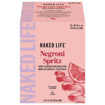 Naked Life Negroni Spritz Spirits Non Alcoholic Cocktail Cans 4-8.4 Fl Oz - 4-8.4FZ - Image 1