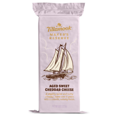 Tillamook Makers Reserve Aged Sweet Cheddar Cheese - 8 OZ - Image 1