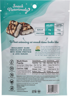 Jojos Chocolate Bites Dark Chocolate Coconut - 3.6 OZ - Image 5