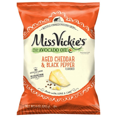 Miss Vickie's Aged Cheddar & Black Pepper Potato Chips - 6 Oz - Image 1