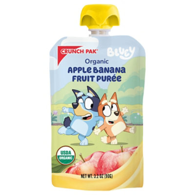 Bluey Pouch With Organic Apple And Organic Banana Puree 3.2oz - 3.2 OZ - Image 1