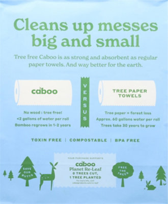 Caboo Roll Towel Bamboo Plastic Free - 2 RL - Image 4