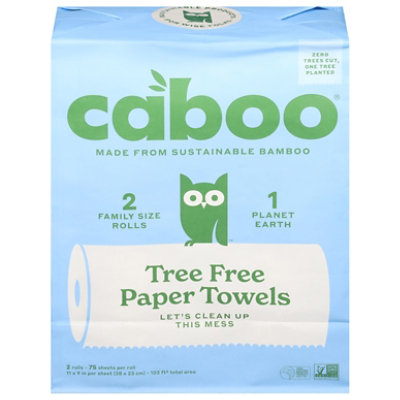 Caboo Roll Towel Bamboo Plastic Free - 2 RL - Image 2