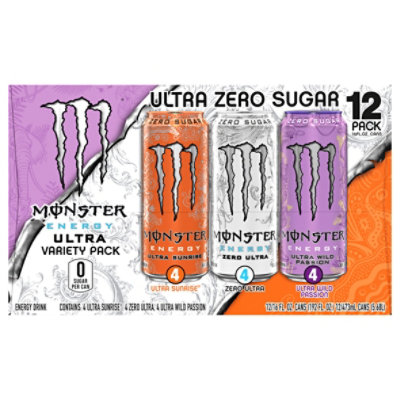 Monster Ultra White/orange/purple Variety Pack 12-16fz - 12-16 FZ - Image 1